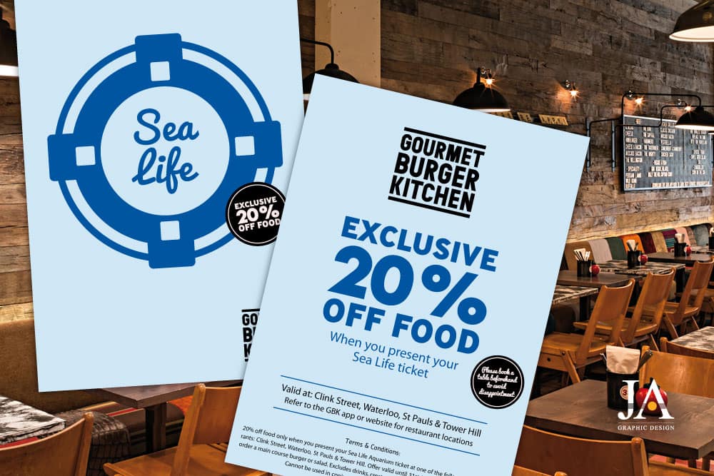 JA Design crée des flyers - Flyers créés pour GBK avec l'imprimerie Printstore