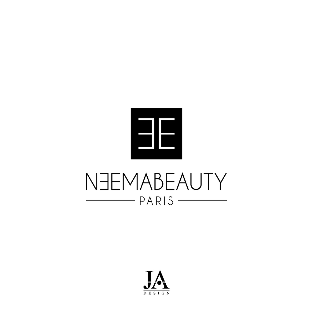 Création logo monogramme cosmétique luxe Neema Beauty par JA Design graphiste à Bordeaux