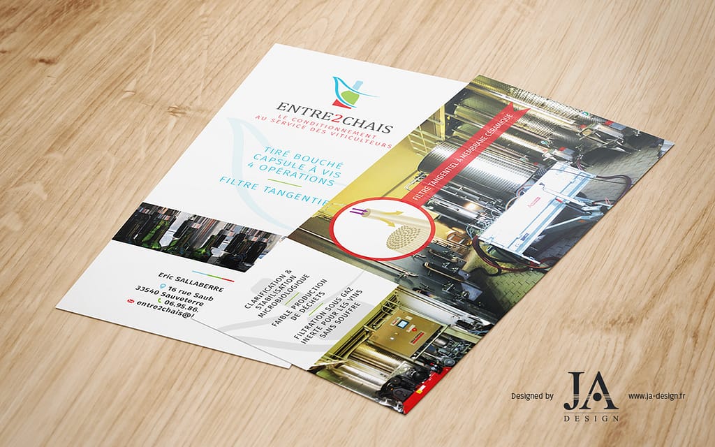 Création d'un flyer DL pour le domaine de la viticulture