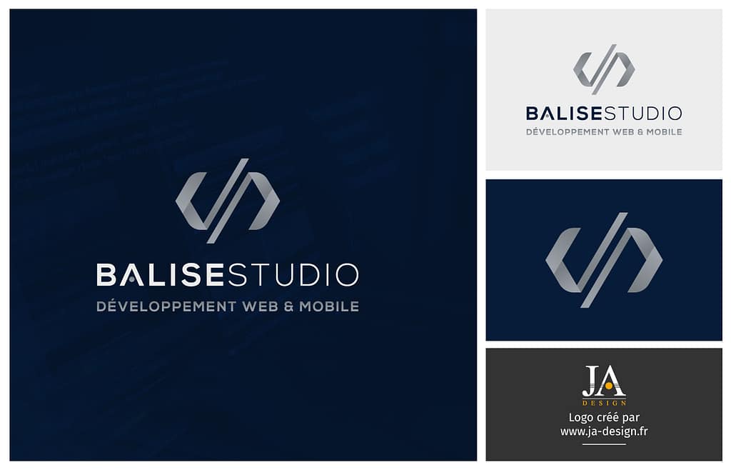 Création du logo Balise Studio - pour une agence web - par JA Design