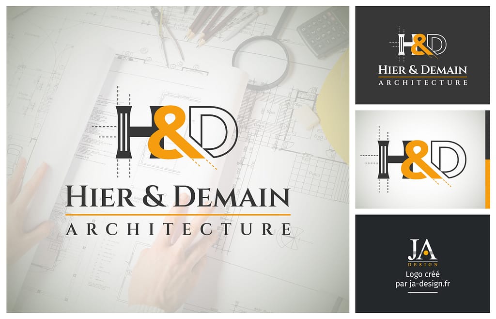Création du logo H&D "Hier et Demain", cabinet d'architecture
