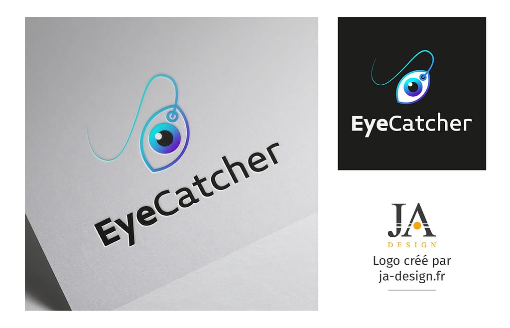 Création d'un logo pour "EyeCatcher" - application de magicien - Création de logo sur mesure par JA Design Graphiste Bordeaux
