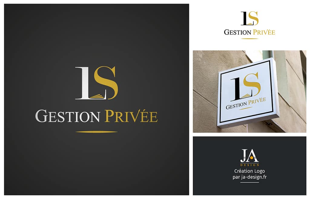 Création d'un logo pour une entreprise de gestion privée de patrimoine LS par JA Design, graphiste à Bordeaux