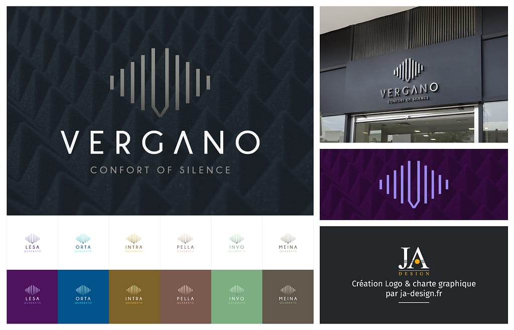 Création du logo VERGANO pour une entreprise spécialisé en matériaux d'isolation par JA Design