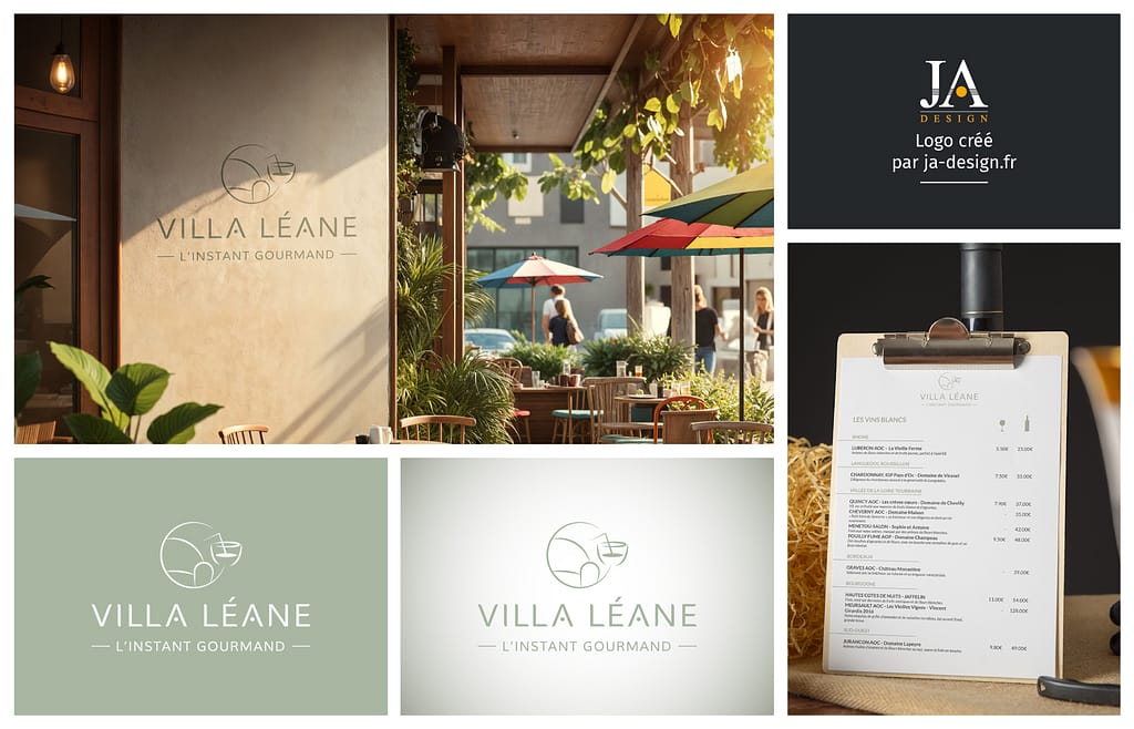 Création d'un logo pour un bar à vins "Villa Léane", en Guadeloupe - par JA Design