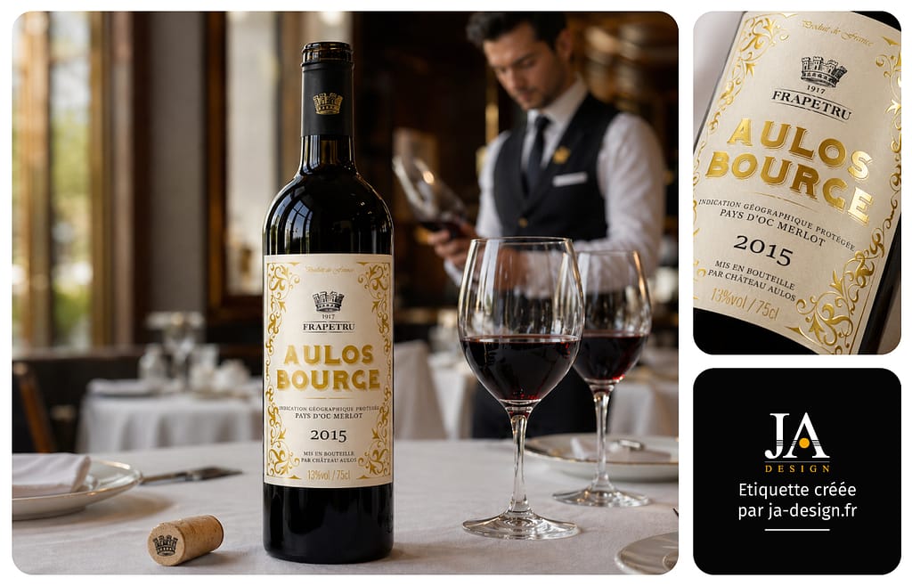 design vin arabesque dorure premium