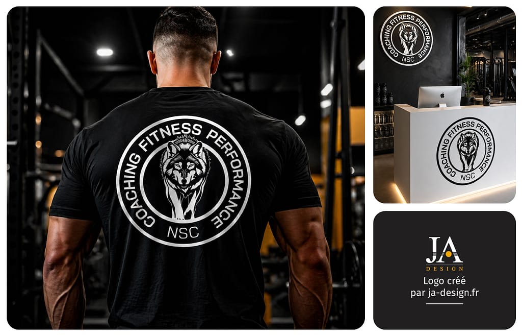 logo coach sportif loup