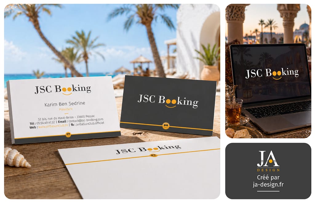 Carte de visite plateforme hôtel JSC Booking