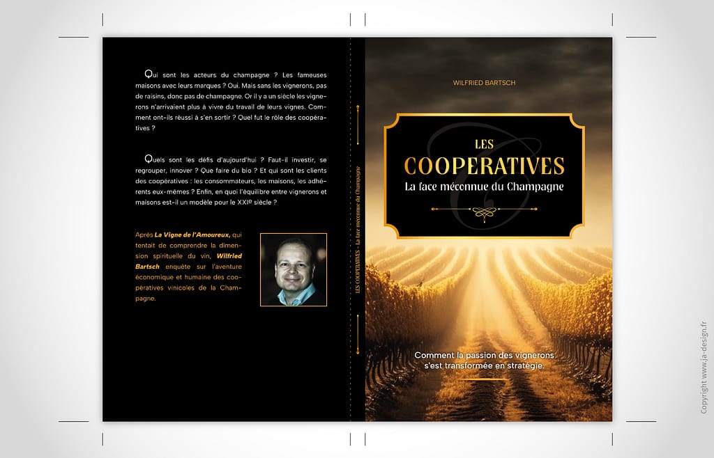 Couverture de livre premium sur le Champagne et les vignerons coopératifs