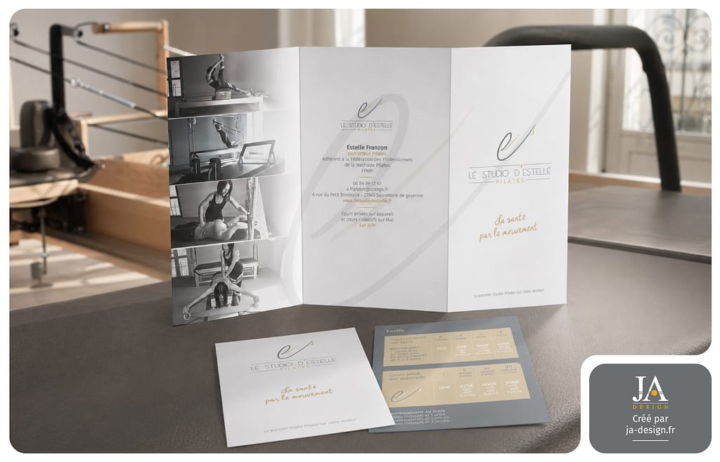 dépliant Pilates Le Studio d'Estelle Bordeaux
