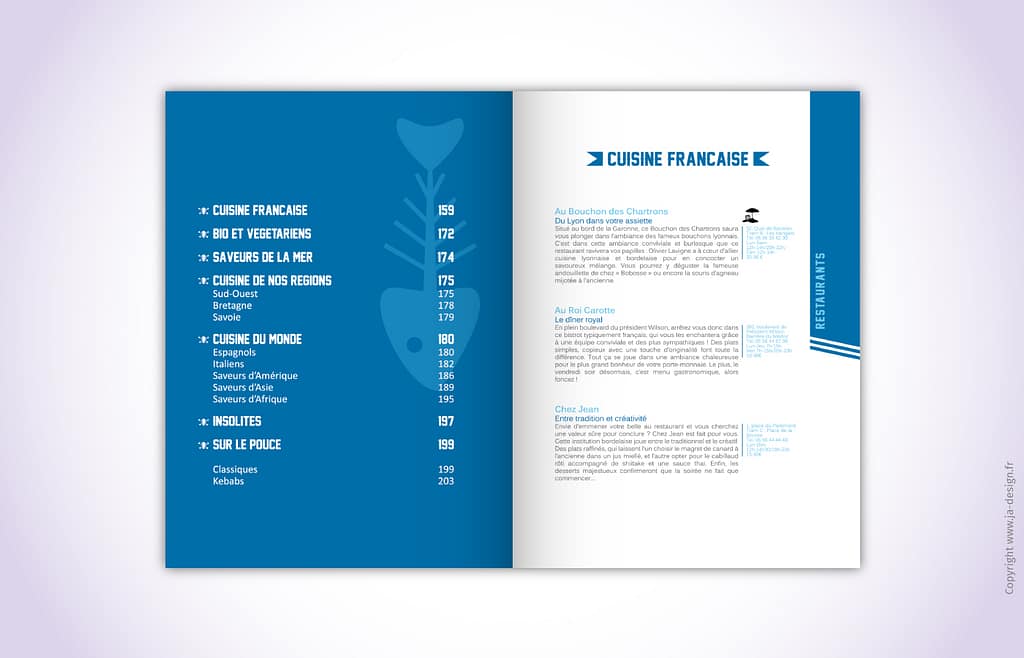 mise en page livret étudiant Le Canelé d'Adresses - Par JA Design graphiste Bordeaux