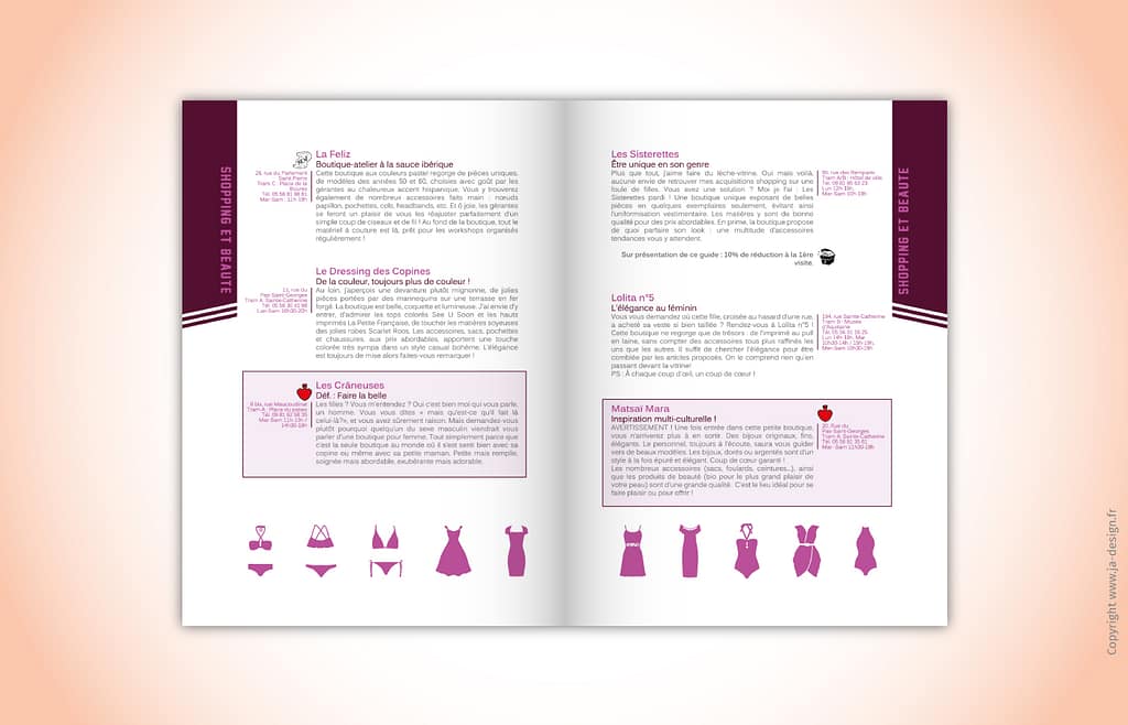 mise en page livret étudiant Le Canelé d'Adresses - Par JA Design graphiste Bordeaux