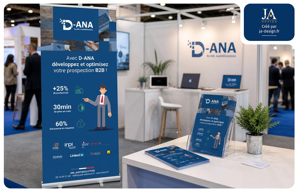 kakemono event startup D-ANA By AML - Graphiste à Bordeaux