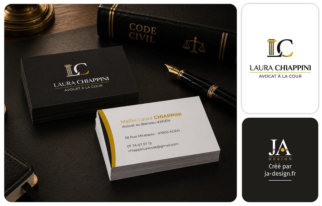 carte de visite avocat LC Laura Chiappini à Bordeaux
