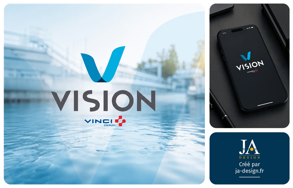 Logo Vision créé pour un service de VINCI Energies, par JA Design à Bordeaux