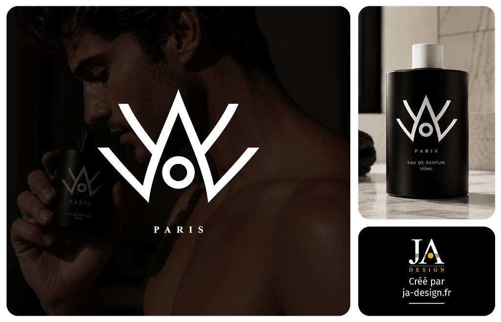 Logo WOW Paris créé pour une marque de parfum haut de gamme, par JA Design à Bordeaux