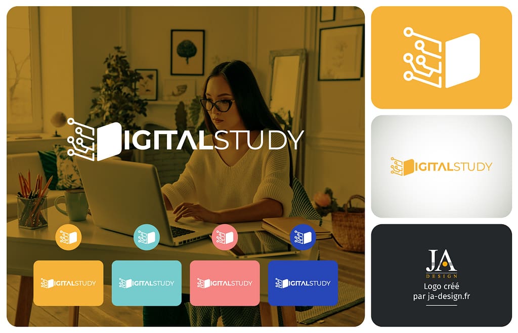 Création du logo Digital Study, organisme de formation, par JA Design