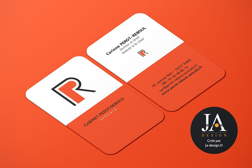 Création carte de visite et logo PR - Par JA Design