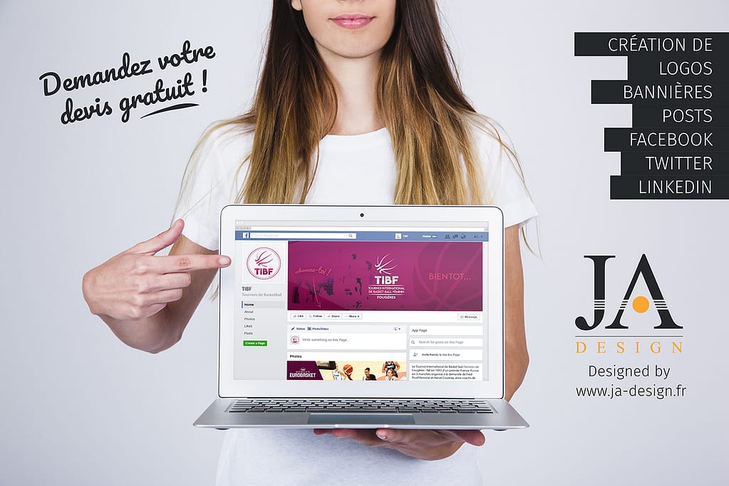 Création de Posts et Bannières Réseaux Sociaux - TIBF Basket - Par JA Design
