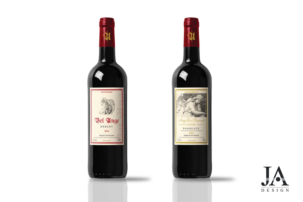 Création d'une gamme d'étiquettes de vin pour Bel Ange