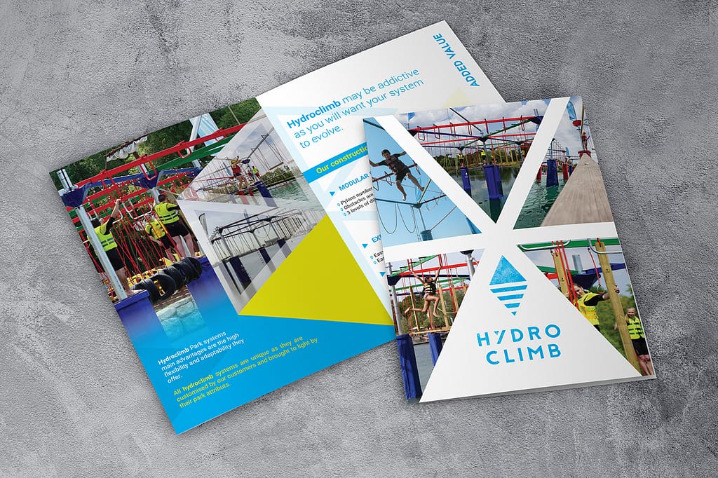 Mise en page brochure pour Hydroclimb par JA Design