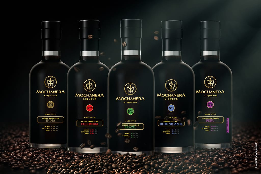 gamme liqueur Mochanera design etiquette spiritueux