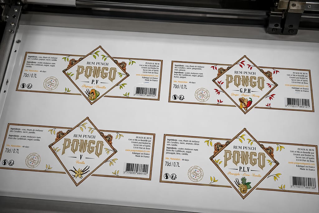 design packaging rhum punch illustration orang outan