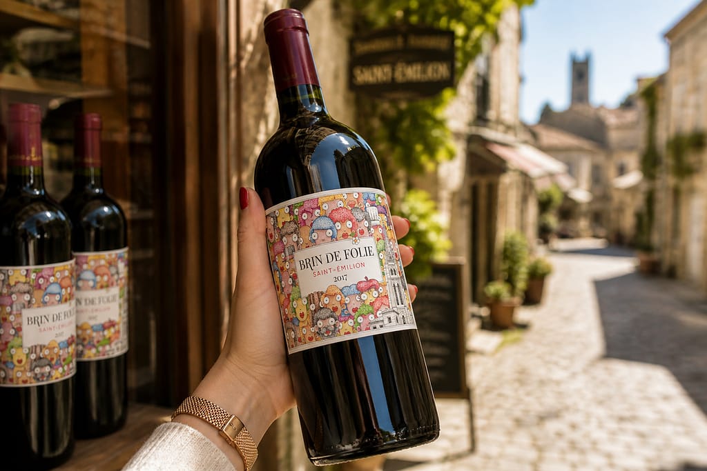 Création d'une étiquette de vin de Saint-Emilion par JA Design graphiste