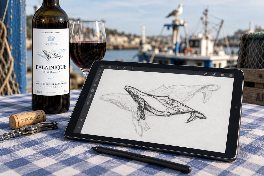Illustration sur mesure pour une étiquette de vin – JA Design