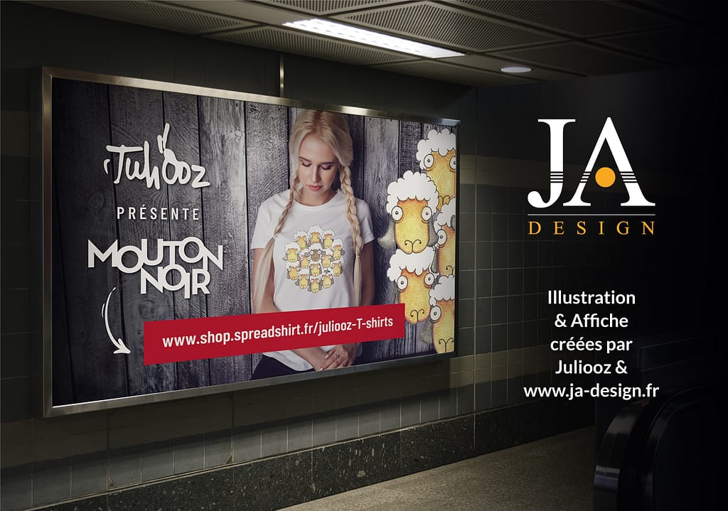 Création d'une affiche et bannière pour Juliooz T-shirts