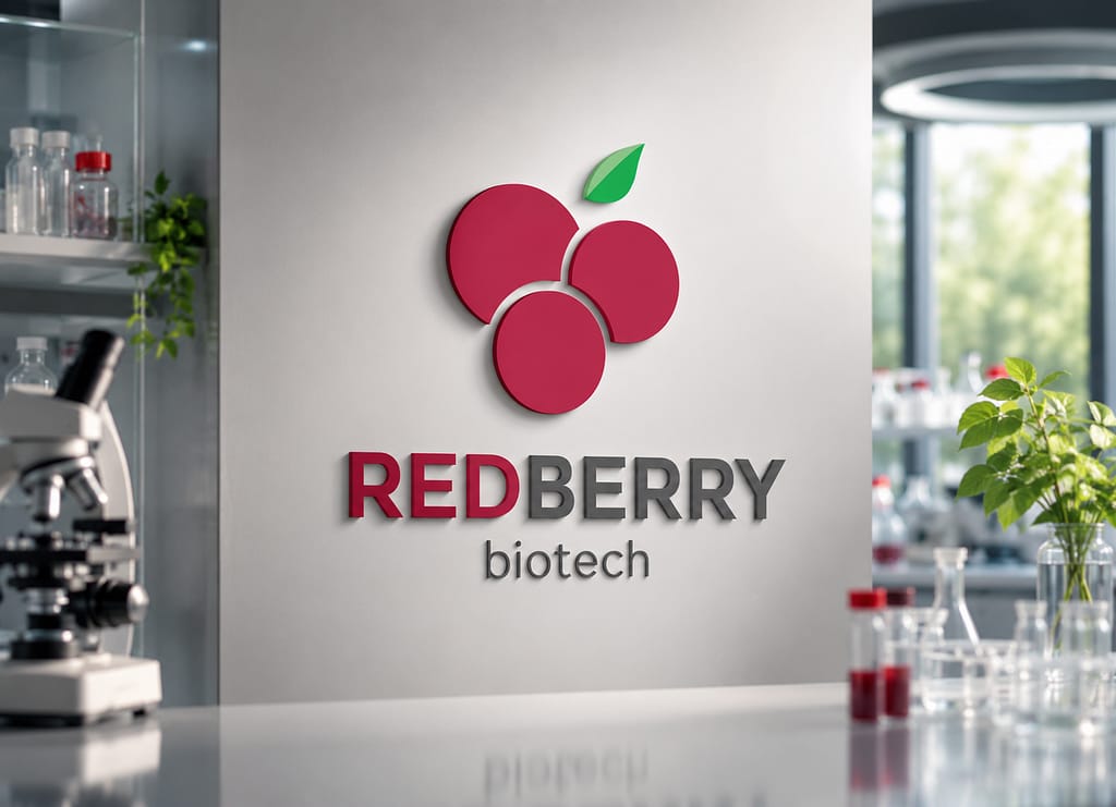 Création d'un logo RED BERRY entreprise biotech par JA Design graphiste