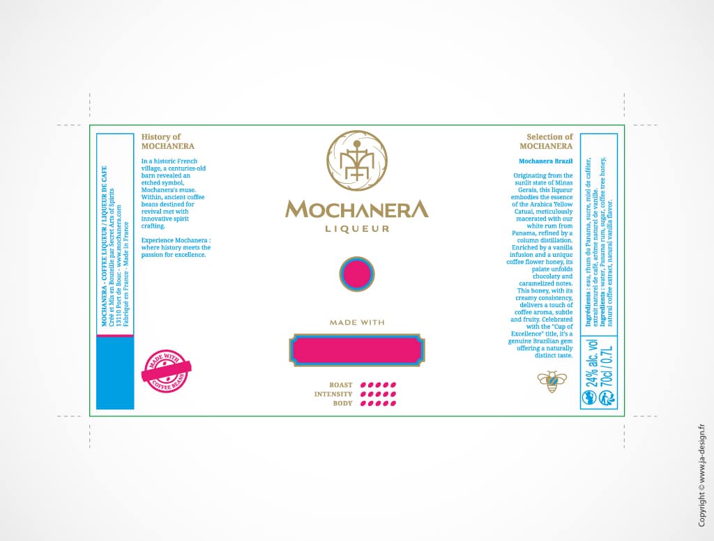 calque vernis selectif etiquette spiritueux design graphique