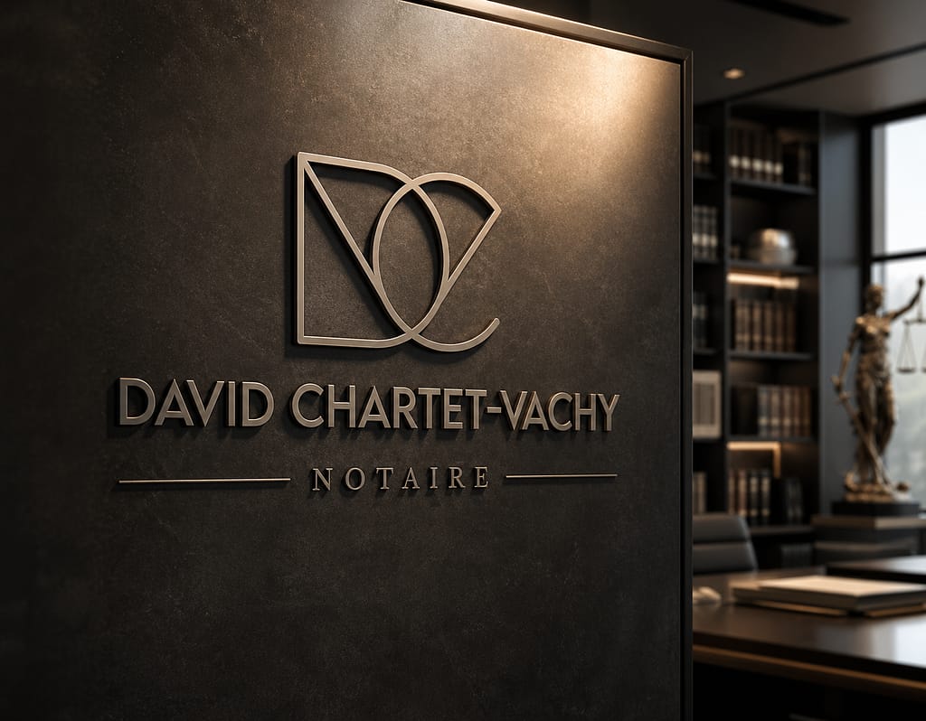Création d'un logo avec monogramme moderne DCV pour un notaire par JA Design graphiste