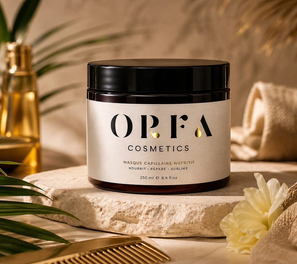 Création d'un logo et d'un packaging pour produits cosmétiques ORFA par JA Design graphiste à Bordeaux