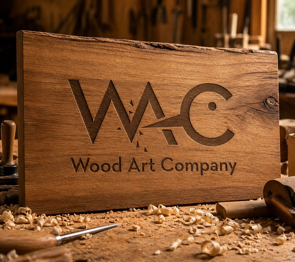logo WAC - Wood Art company par JA Design graphiste à Bordeaux