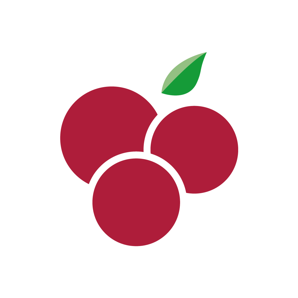 Création du sigle Redberry Biotech représentant trois baies rouges et une feuille verte