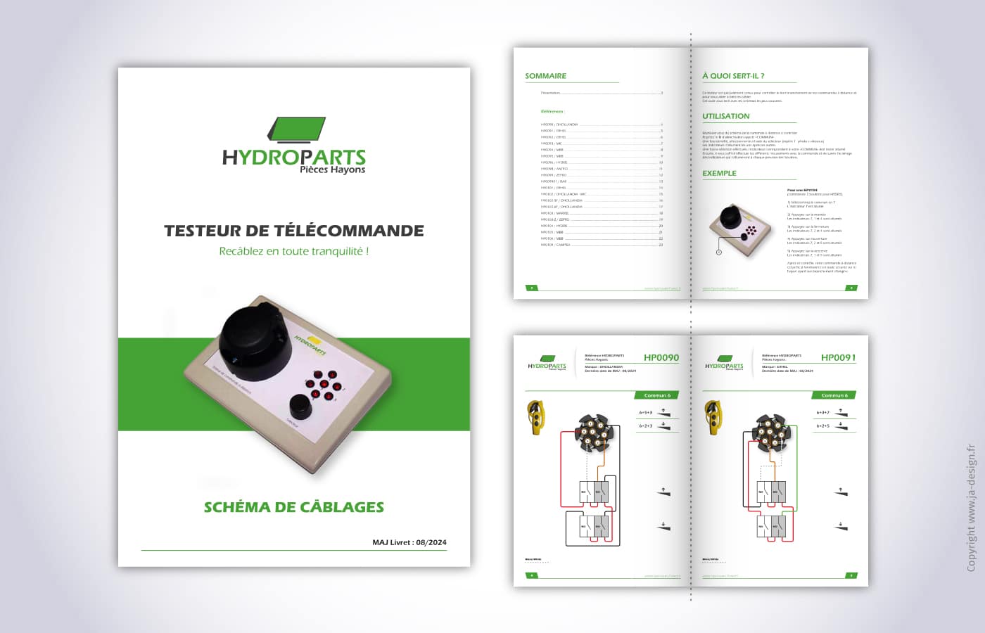 mise en page livret technique industriel par JA Design graphiste à Bordeaux