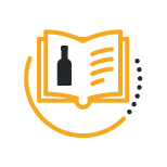 pictogramme étiquette de vin raconte une histoire par JA Design graphiste à Bordeaux
