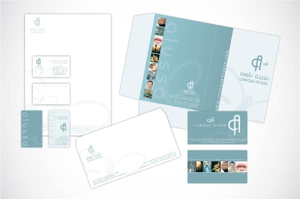 Charte graphique Clinique Alyssa par JA Design graphiste à Bordeaux
