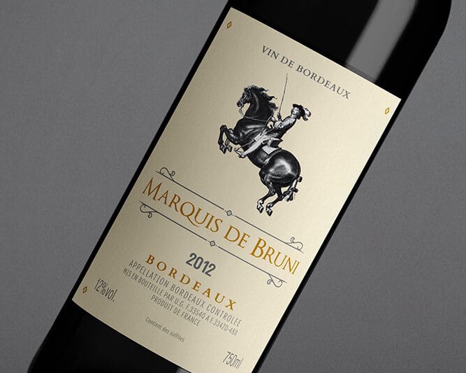 Étiquette de vin Marquis de Bruni