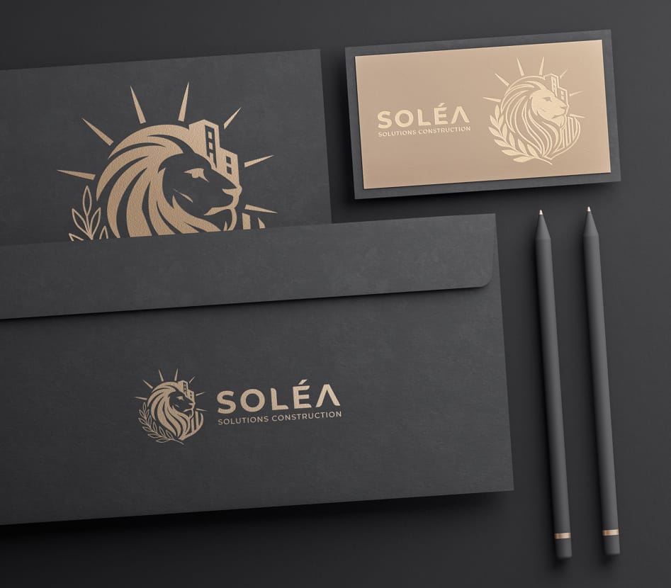 Création d'un logo sur mesure pour un maître d'œuvres Soléa par JA Design graphiste à Bordeaux